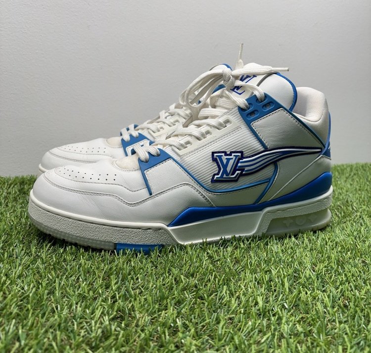 Louis Vuitton Trainer Mid ‘ White, Blue ’ UK 8.5