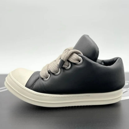 Rick Owens Jumbo Lace Puffer Low ' Black Milk '  UK 10