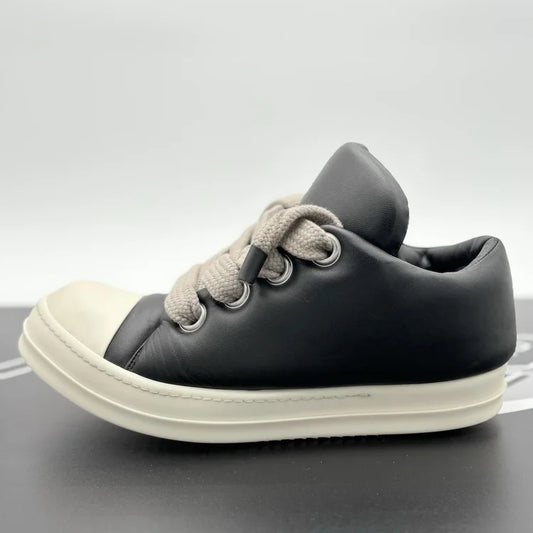 Rick Owens Jumbo Lace Puffer Low ' Black Milk '  UK 10