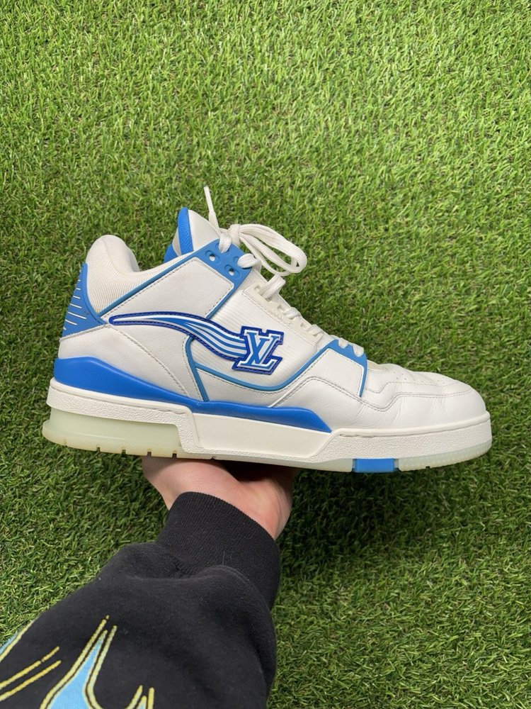 Louis Vuitton Trainer Mid ‘ White, Blue ’ UK 8.5
