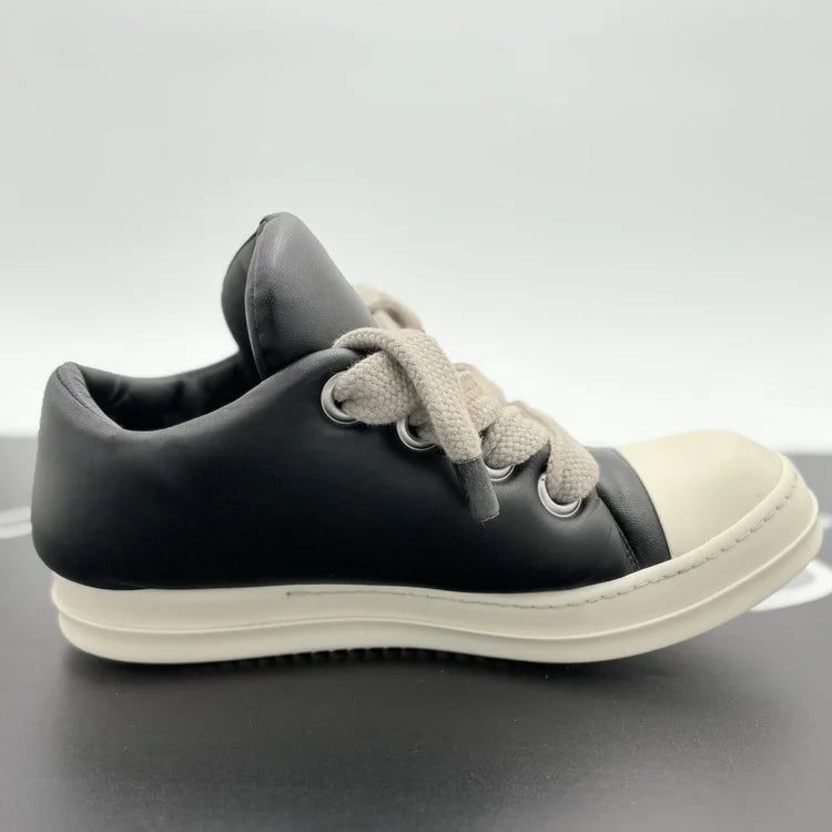 Rick Owens Jumbo Lace Puffer Low ' Black Milk '  UK 10