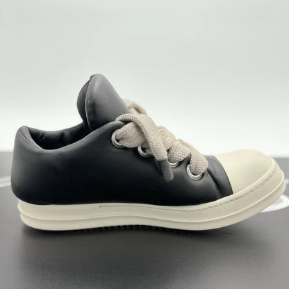 Rick Owens Jumbo Lace Puffer Low ' Black Milk '  UK 10