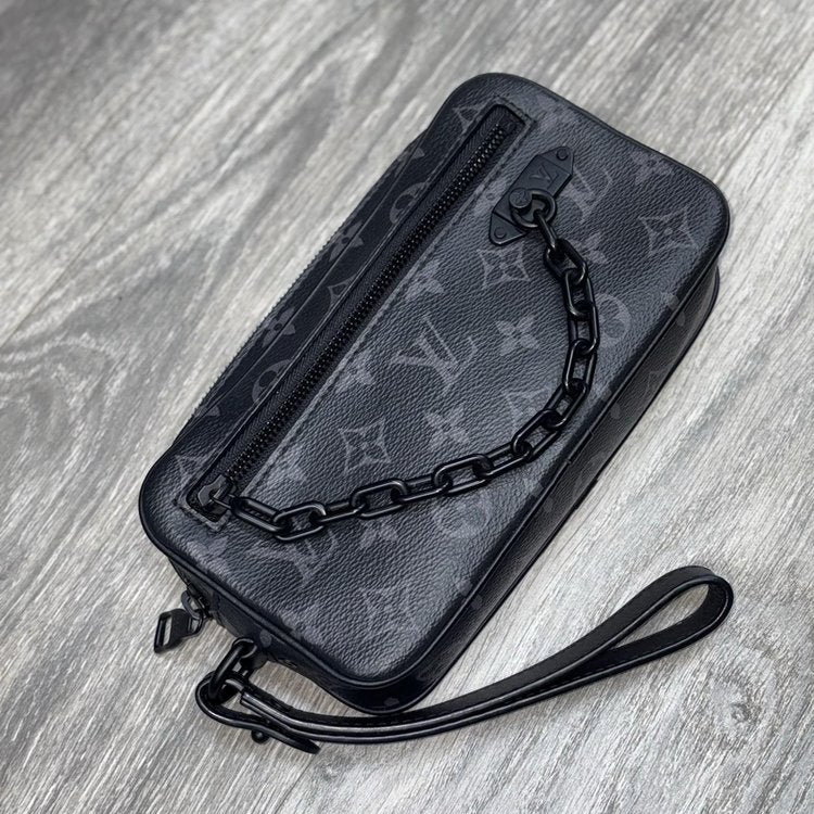 Louis Vuitton Pochette Volga Monogram Eclipse ' Black '