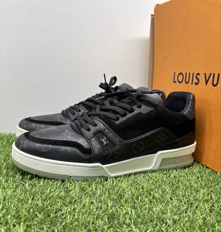 Louis Vuitton Trainer ' Black Monogram ' UK 8