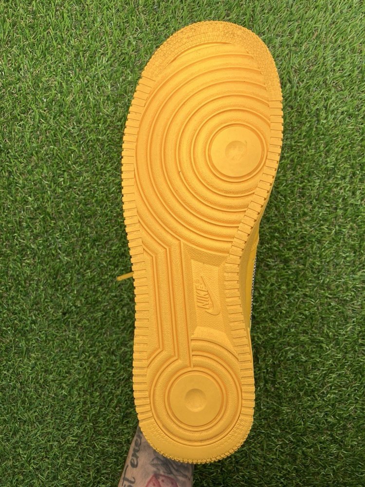 Off White x Nike Air Force 1 Low ICA ' University Gold '  UK 8.5