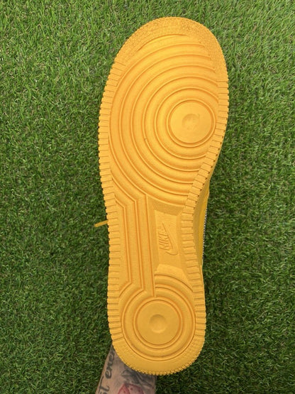 Off White x Nike Air Force 1 Low ICA ' University Gold '  UK 8.5