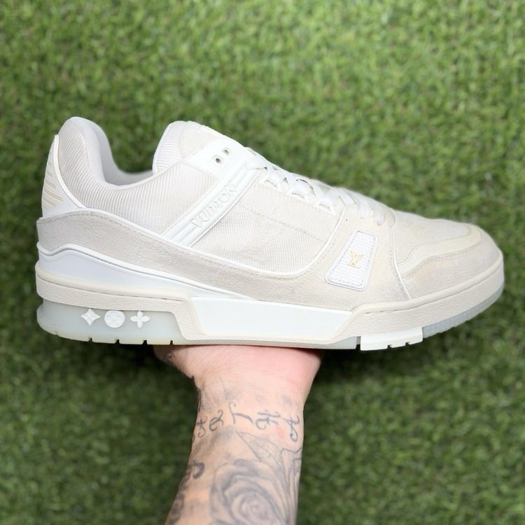 Louis Vuitton Trainer Denim ' Beige ' UK 8.5
