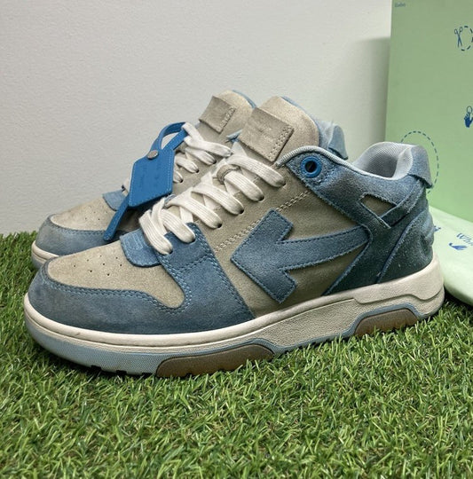 Off-White Out of Office Suede ' Light Blue, White ' UK 8