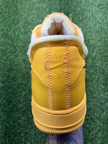 Off White x Nike Air Force 1 Low ICA ' University Gold '  UK 8.5