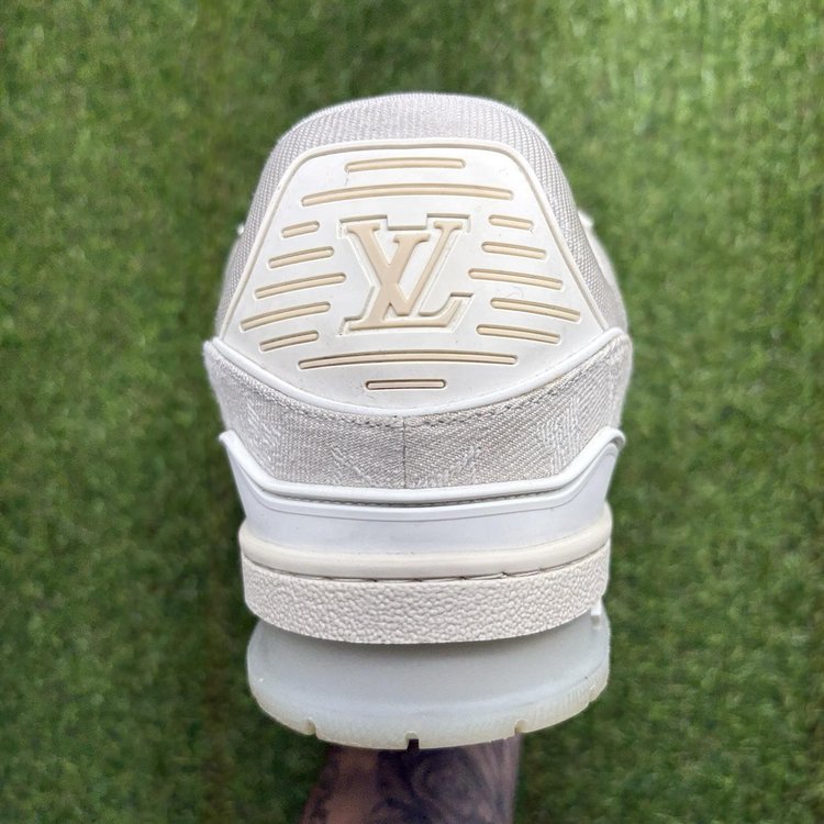 Louis Vuitton Trainer Denim ' Beige ' UK 8.5