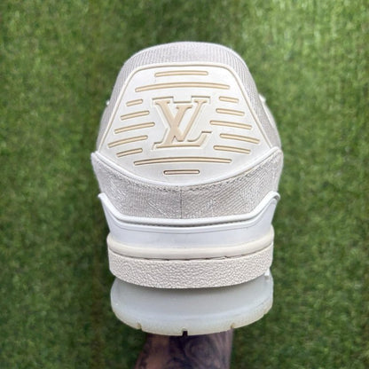 Louis Vuitton Trainer Denim ' Beige ' UK 8.5
