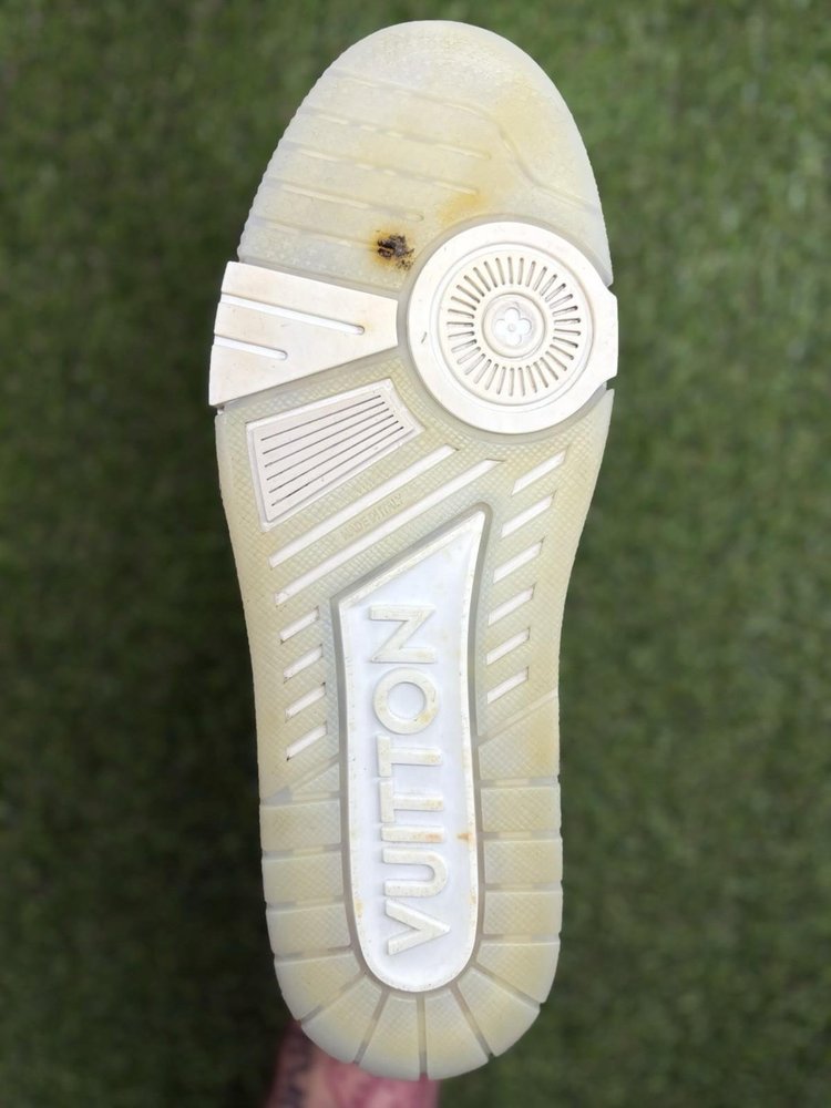 Louis Vuitton Trainer Denim ' Beige ' UK 8.5