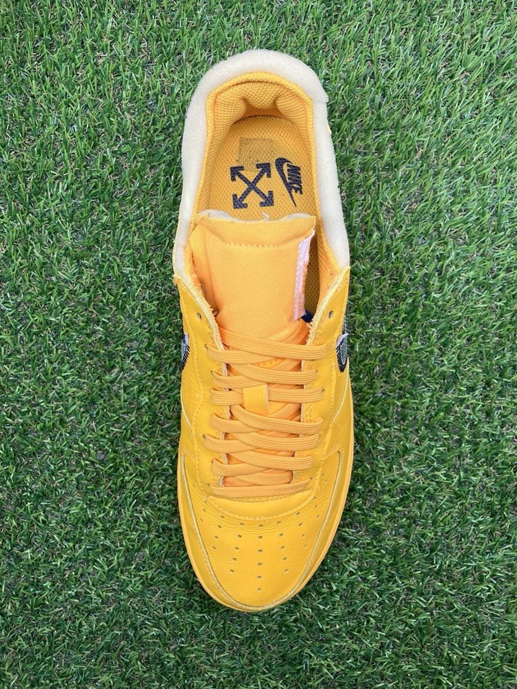 Off White x Nike Air Force 1 Low ICA ' University Gold '  UK 8.5
