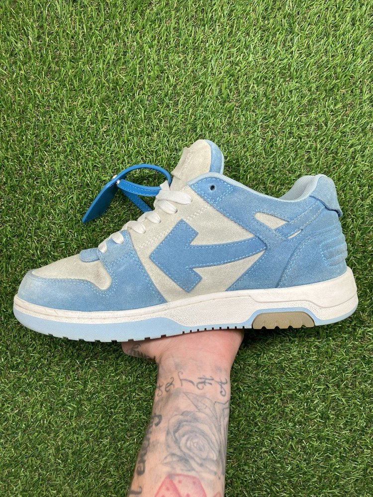 Off-White Out of Office Suede ' Light Blue, White ' UK 8