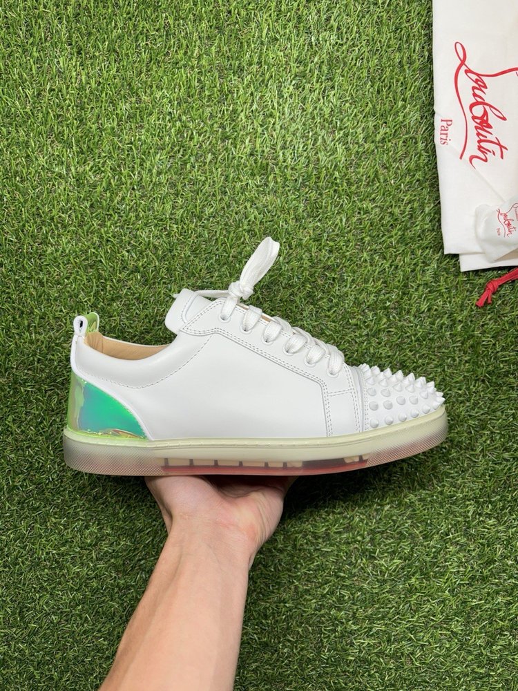 Christian Louboutin Spikes ‘White Iridescent’ UK 8