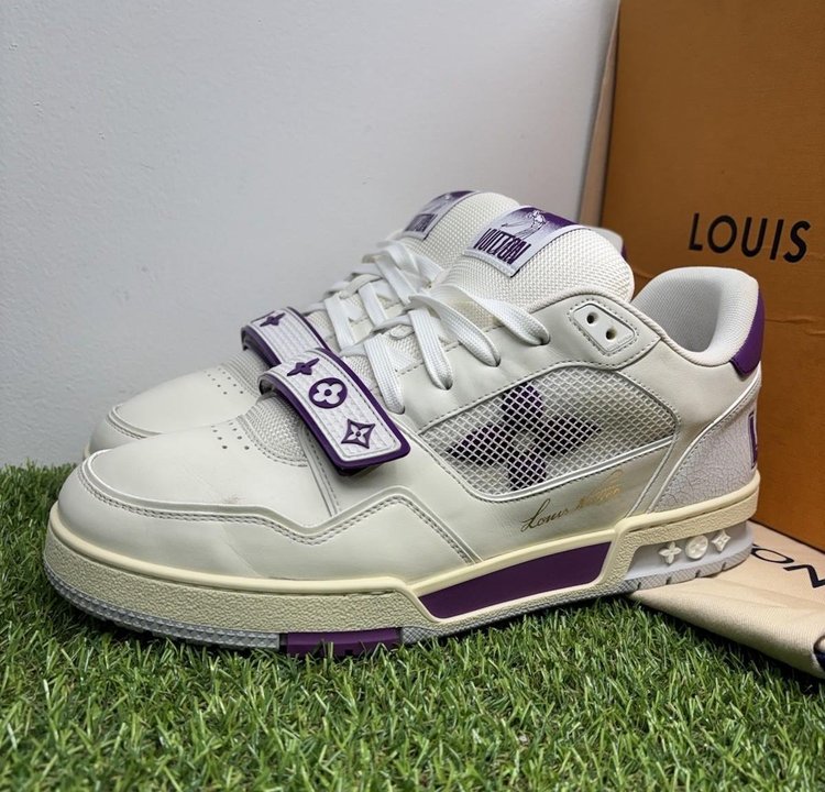 Louis Vuitton Trainer Strap ' White, Purple '