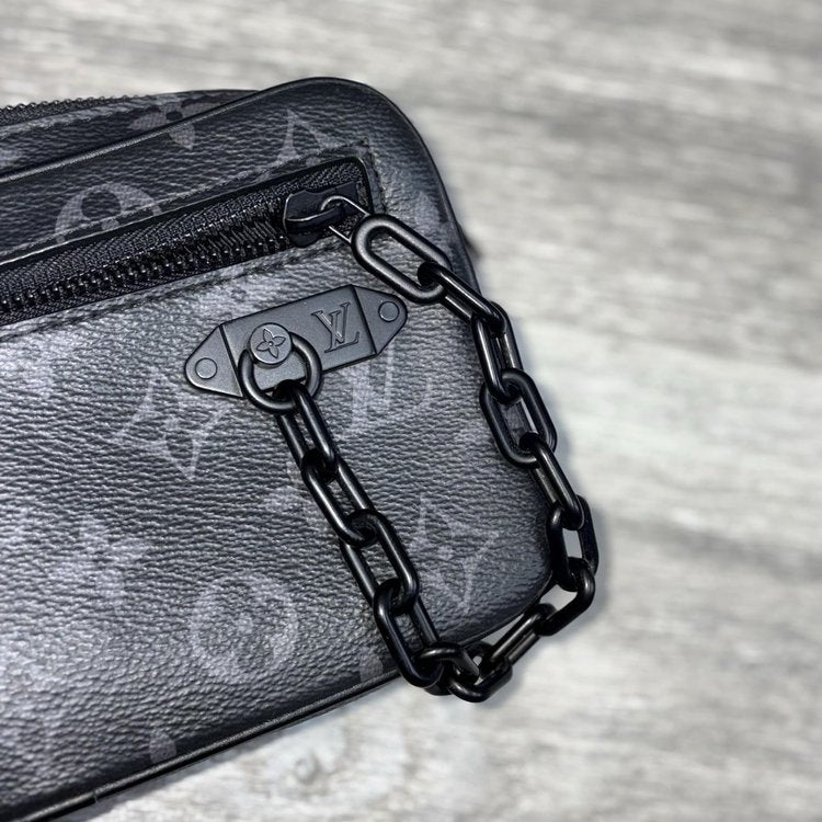 Louis Vuitton Pochette Volga Monogram Eclipse ' Black '