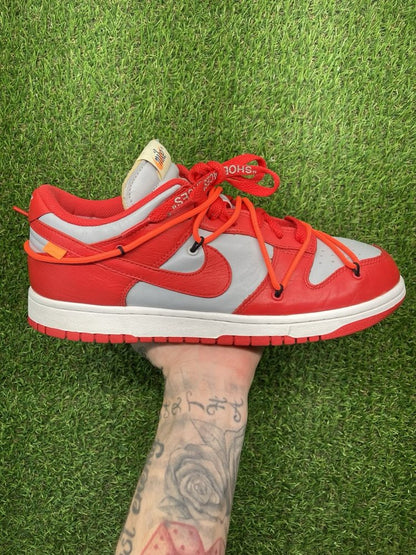 Nike Dunk Low x OFF-WHITE 2019 ' University Red '  UK 8.5