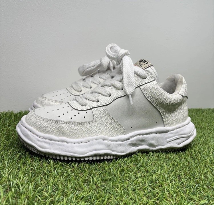 Maison Mihara Yasuhiro Leather Low Top ' White ' UK 8