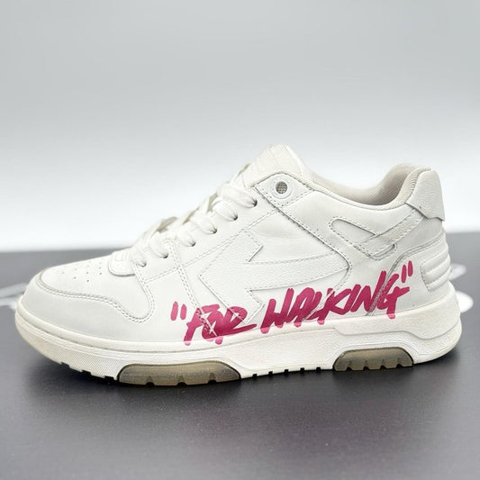 Off-White Out of Office “For Walking” ' White Fuchsia '  UK 8