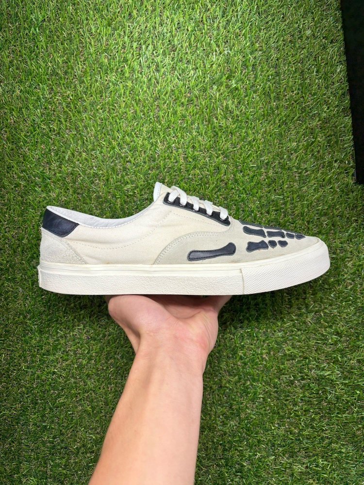 Amiri Bone Slip On Skeleton Sneakers UK 8
