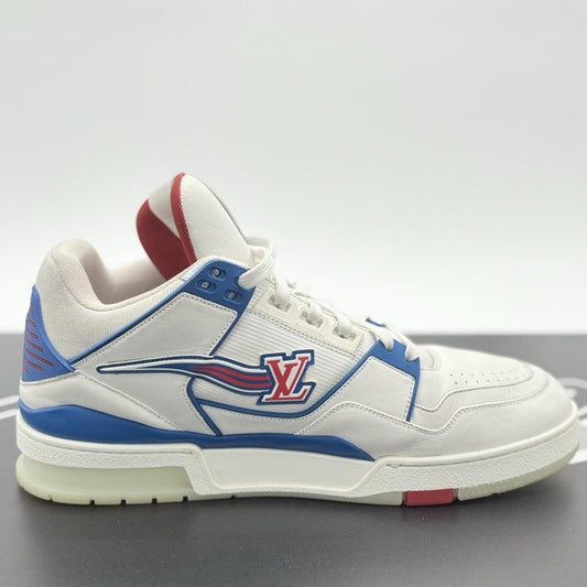 Louis Vuitton Mid Trainer ' White Red Blue ' UK 10