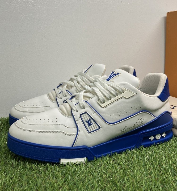 Louis Vuitton Trainer ' White Blue ' |  UK 10
