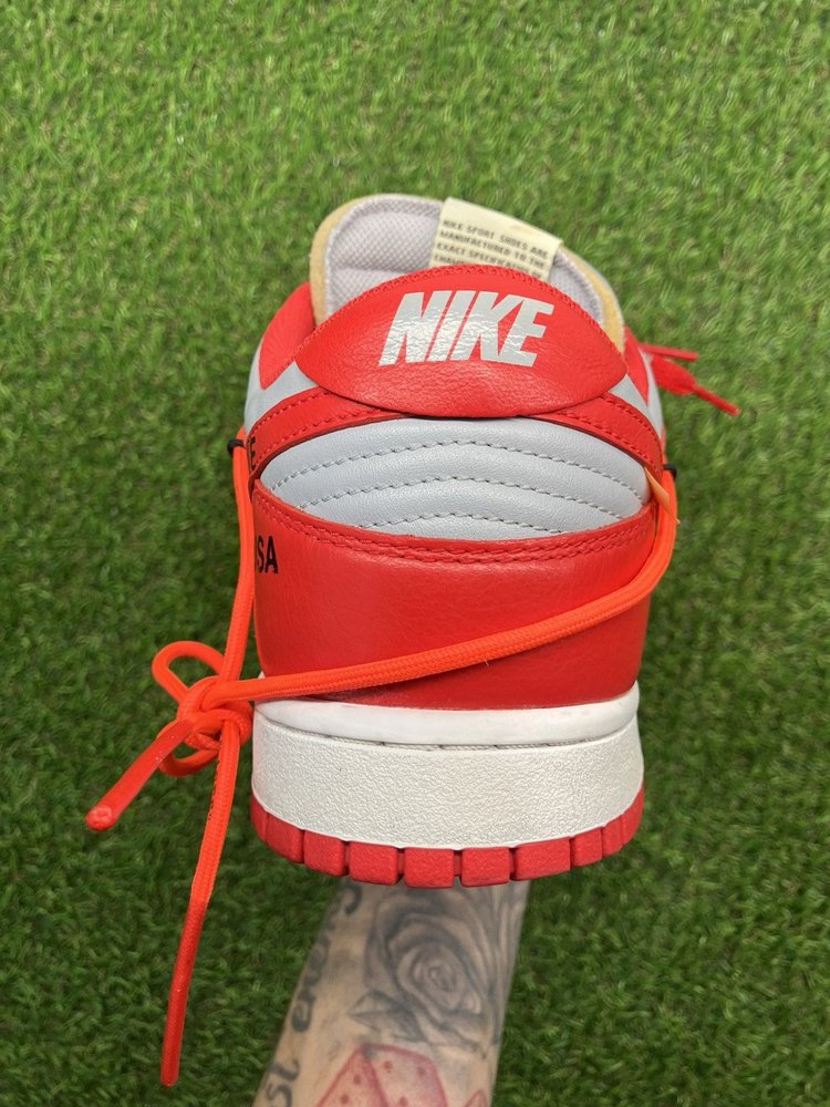 Nike Dunk Low x OFF-WHITE 2019 ' University Red '  UK 8.5