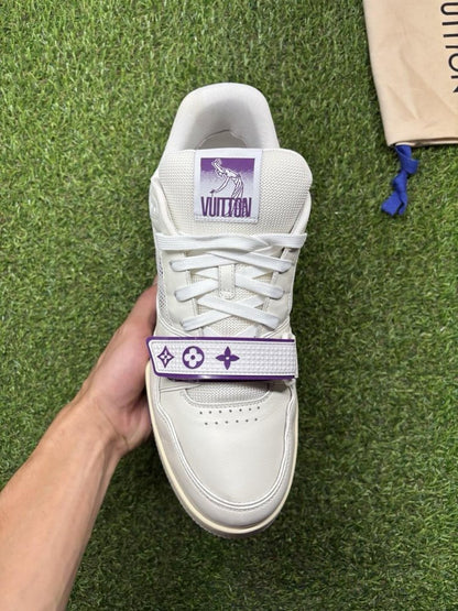 Louis Vuitton Trainer Strap ' White, Purple '