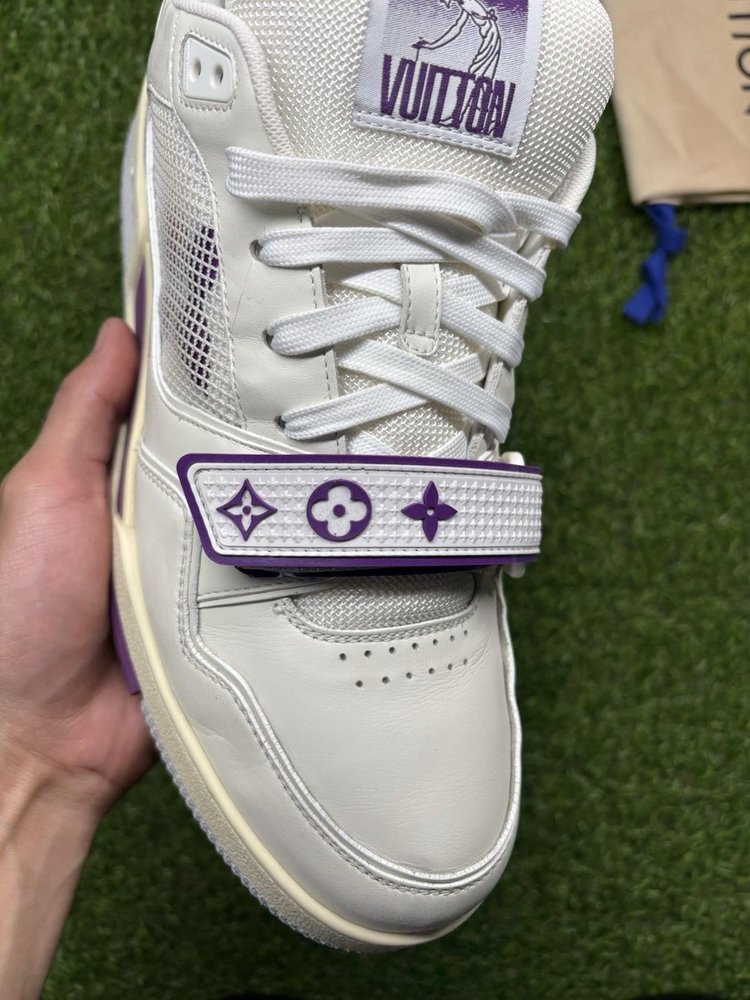 Louis Vuitton Trainer Strap ' White, Purple '
