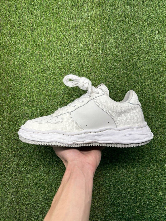 Maison Mihara Yasuhiro Leather Low Top ' White ' UK 8