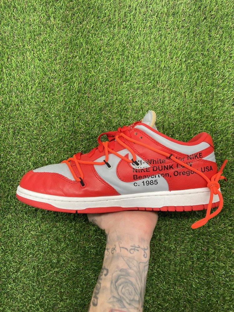 Nike Dunk Low x OFF-WHITE 2019 ' University Red '  UK 8.5