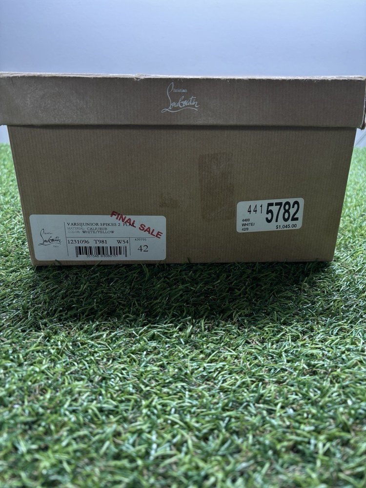 Christian Louboutin Spikes ‘White Iridescent’ UK 8