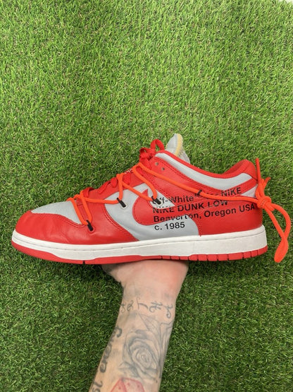 Nike Dunk Low x OFF-WHITE 2019 ' University Red '  UK 8.5