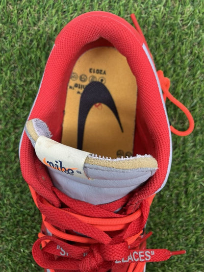 Nike Dunk Low x OFF-WHITE 2019 ' University Red '  UK 8.5