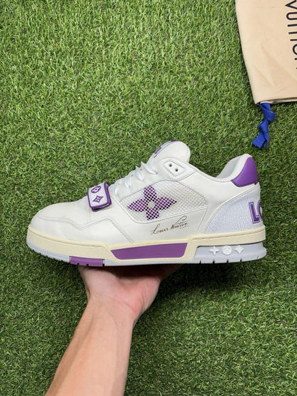 Louis Vuitton Trainer Strap ' White, Purple '