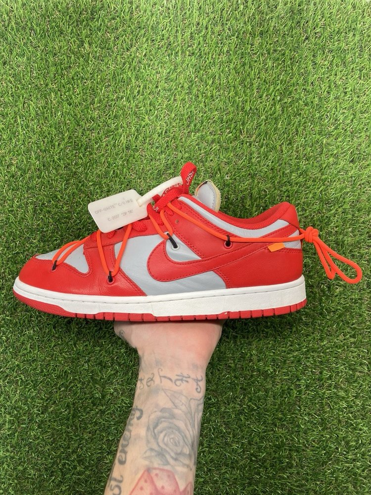 Nike Dunk Low x OFF-WHITE 2019 ' University Red '  UK 8.5