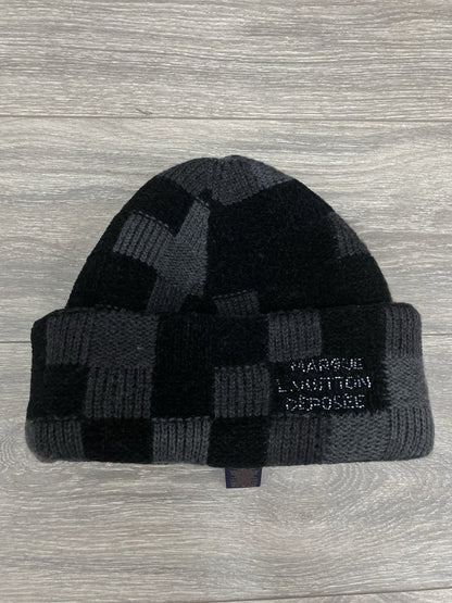Louis Vuitton LV Crush ' Black Damoflage ' Beanie