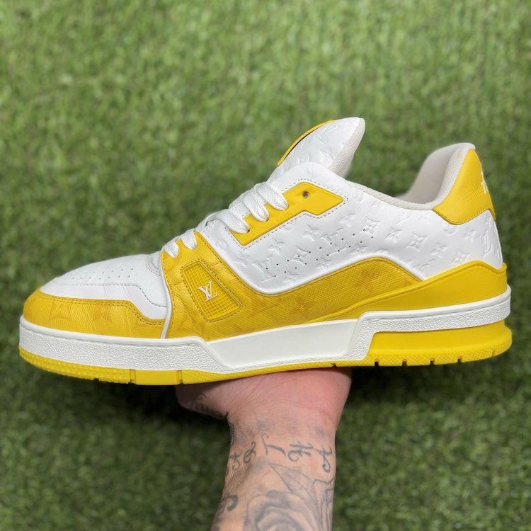 Louis Vuitton Trainer ' White Yellow ' UK 9.5