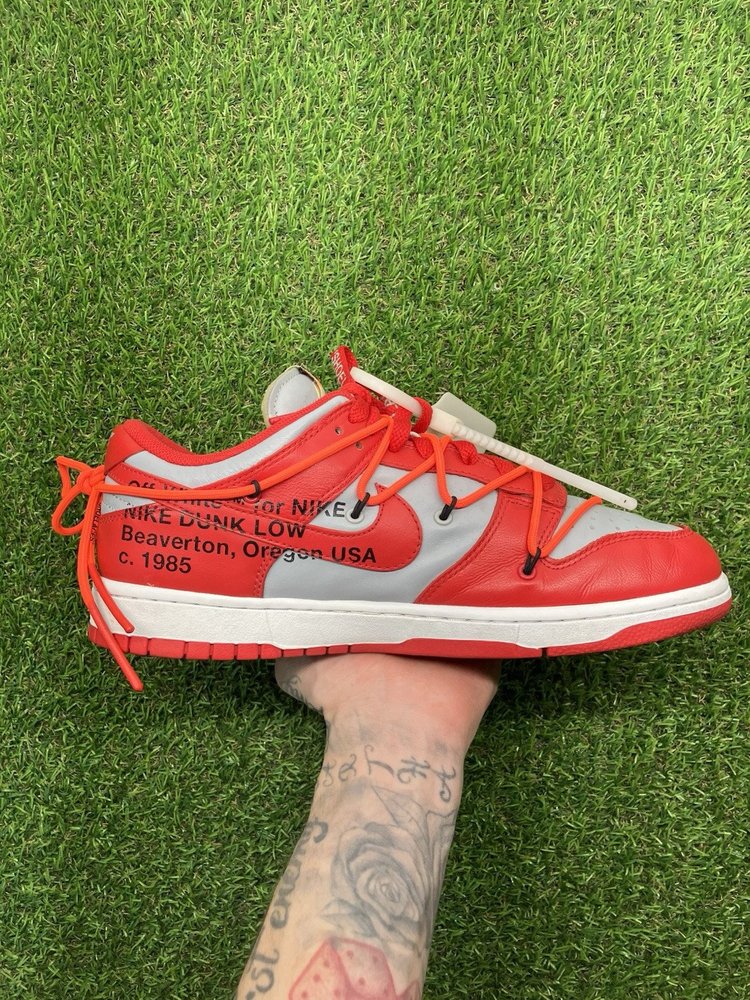 Nike Dunk Low x OFF-WHITE 2019 ' University Red '  UK 8.5