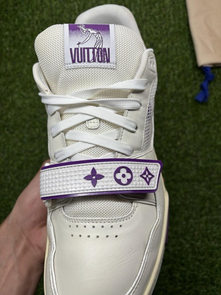 Louis Vuitton Trainer Strap ' White, Purple '