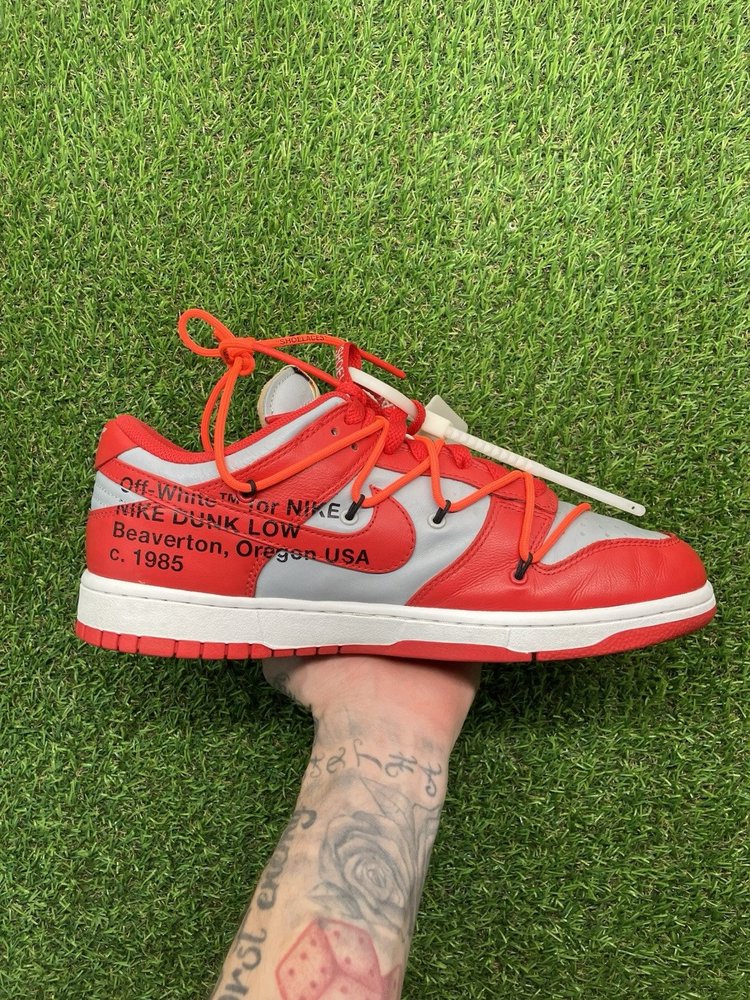 Nike Dunk Low x OFF-WHITE 2019 ' University Red '  UK 8.5