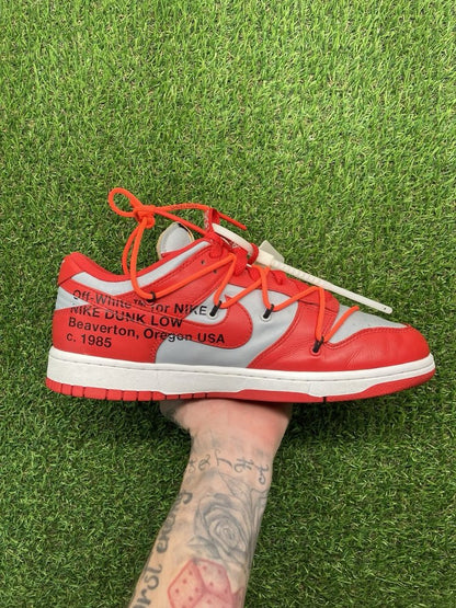 Nike Dunk Low x OFF-WHITE 2019 ' University Red '  UK 8.5