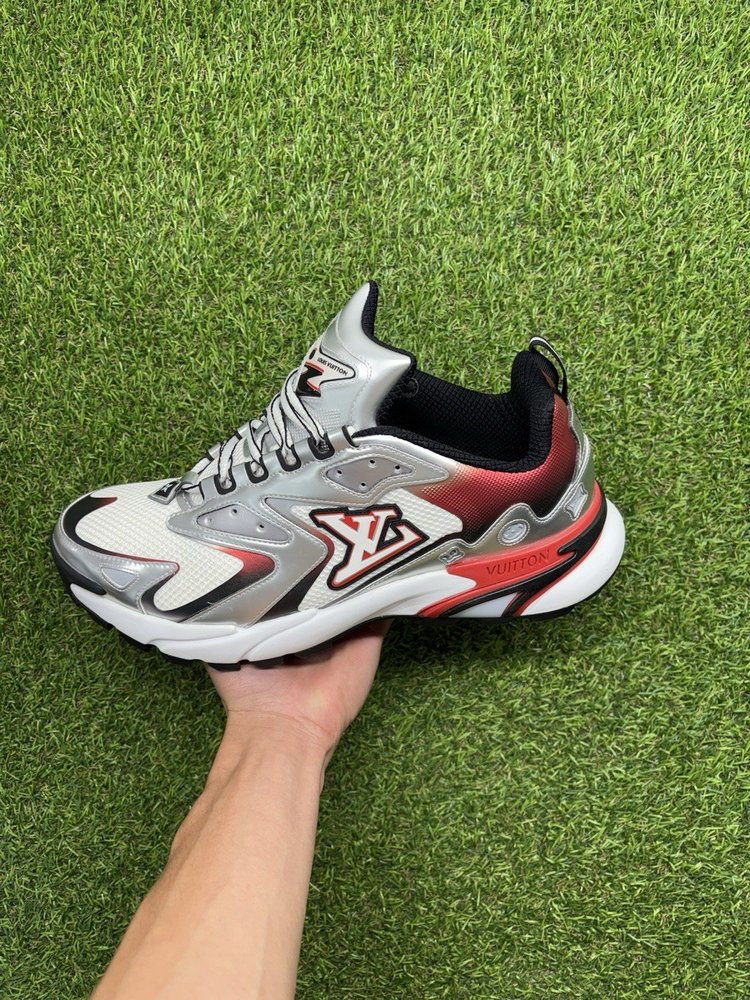 Louis Vuitton Tatic Runner ' Red, Grey ' UK 8.5