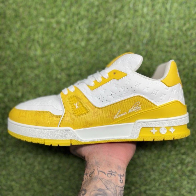 Louis Vuitton Trainer ' White Yellow ' UK 9.5