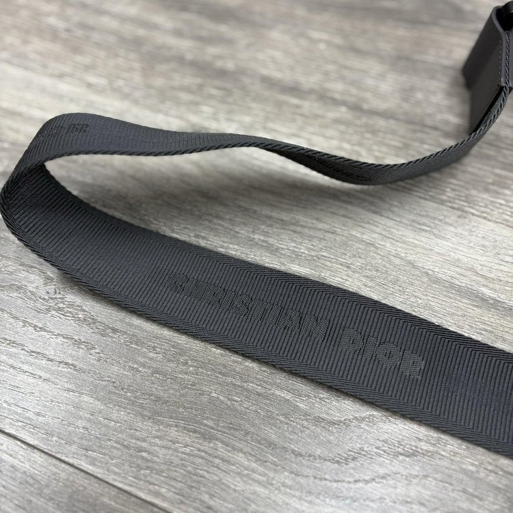 Christian Dior Ruthenium Oblique Saddle Bag ' Grey '