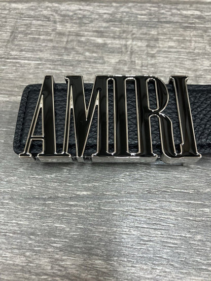 Amiri Core Logo Buckle ' Black/Black/Gold-Tone ' Belt