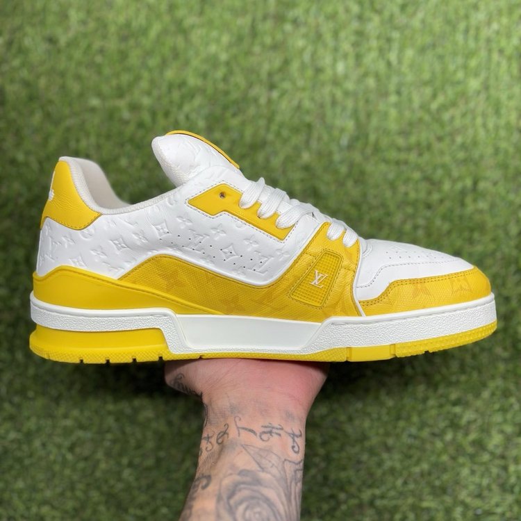 Louis Vuitton Trainer ' White Yellow ' UK 9.5
