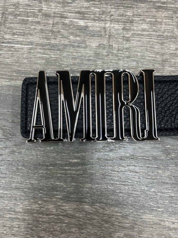 Amiri Core Logo Buckle ' Black/Black/Gold-Tone ' Belt