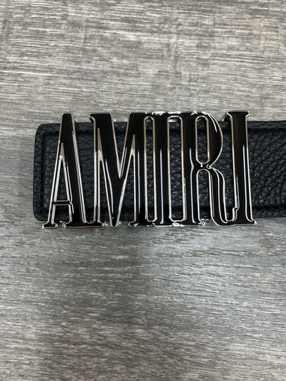 Amiri Core Logo Buckle ' Black/Black/Gold-Tone ' Belt